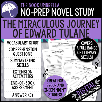 Preview of The Miraculous Journey of Edward Tulane Novel Study { Print & Digital }