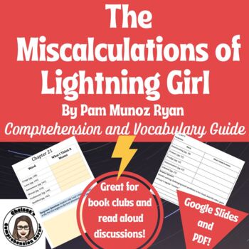 Preview of The Miscalculations of Lightning Girl Comprehension and Vocabulary (Google/PDF)