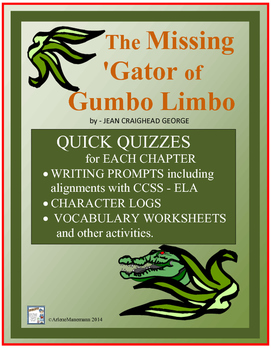 Preview of THE MISSING GATOR OF GUMBO LIMBO Quick Chapter Quizzes and more