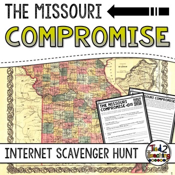 Preview of The Missouri Compromise: Internet Scavenger Hunt
