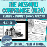 The Missouri Compromise of 1820 | Reading and Primary Sour