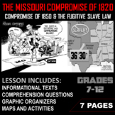 The Missouri Compromise of 1820, Compromise of 1850 & the 