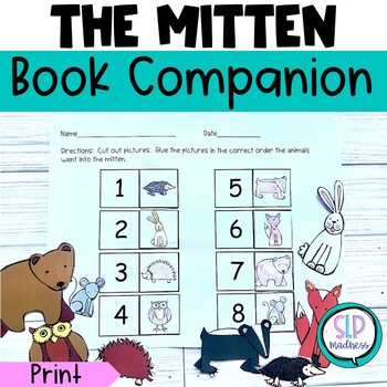 Preview of Winter Speech Therapy Activities l The Mitten Book Companion Language Activities