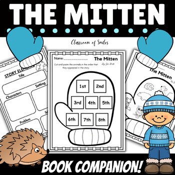 Preview of The Mitten Book Companion Activities Sequencing Story Jan Brett Writing Literacy