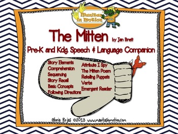 Preview of The Mitten: Book Companion for Pre-K/Kdg. Speech & Language