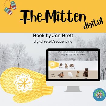 Preview of The Mitten-Digital Retelling/Sequencing-No Prep-K/2 technology