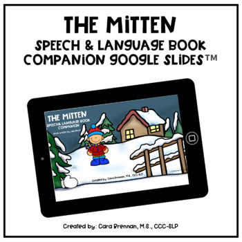 Preview of The Mitten Google Slides™ Book Companion for Speech Therapy