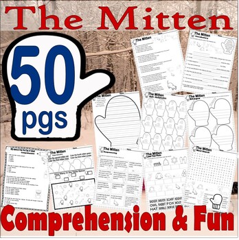 Preview of The Mitten Jan Brett Winter Read Aloud Book Companion Reading Comprehension ELA