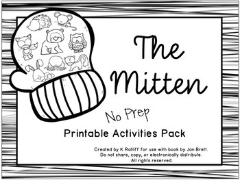 The Mitten No Prep Printable Activities Pack By K Ratliff Tpt