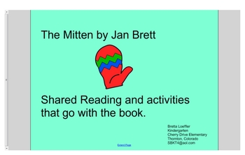 Preview of The Mitten Shared Reading