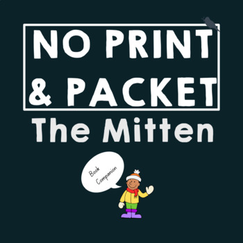 Preview of The Mitten Speech Companion Boom™ Cards and Printable Activities for PreK