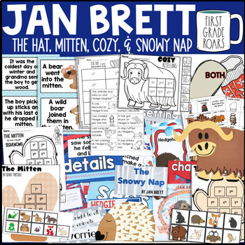 Preview of Jan Brett The Mitten, The Hat, The Snowy Nap,  Cozy, The Mitten Tresselt Bundle