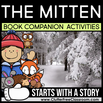 Preview of THE MITTEN by Jan Brett Book Companion Activities Craft Project Winter Snow