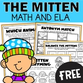 The Mitten by Jan Brett - Math and Literacy Worksheets Fre