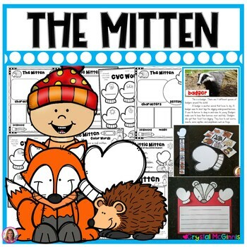 Preview of The Mitten by Jan Brett Story Activities (16 Literacy and Math Activities)
