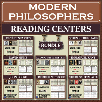Preview of The Modern Philosophers Series: Reading Centers Bundle