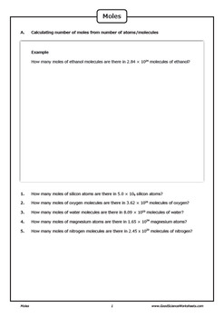 The Mole And Avogadros Number Worksheet - Worksheet List