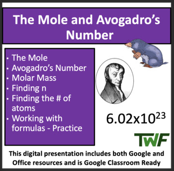 Preview of The Mole and Avogadro’s Number - A Senior Chemistry Lesson, Lab and Activity