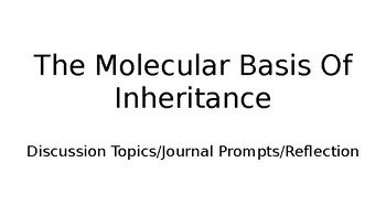 Preview of The Molecular Basis Of Inheritance "Would You Rather Be?"