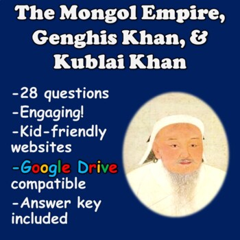 Preview of The Mongol Empire, Genghis Khan, & Kublai Khan