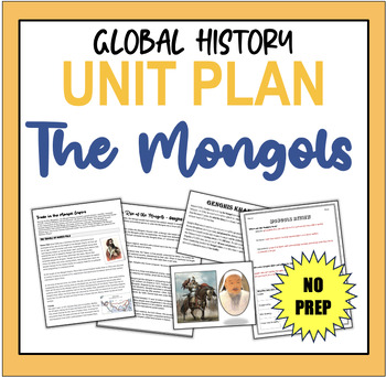 Preview of The Mongols & Mongol Empire. NO PREP Bundle. 4 Lessons & More!