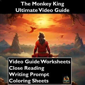Preview of The Monkey King Video Guide: Worksheets, Close Reading, Coloring Sheets, & More!