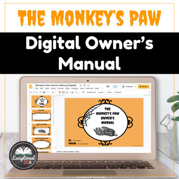 Preview of The Monkey's Paw Digital Owner's Manual - Google slides - Halloween Short Story