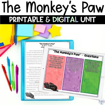 Preview of The Monkey's Paw Short Story Unit