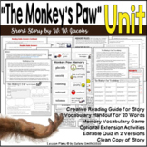 The Monkey's Paw Unit: Reading Guide, Vocab, Activities, A