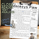 The Monkey's Paw by W.W. Jacobs Close Reader for Interacti