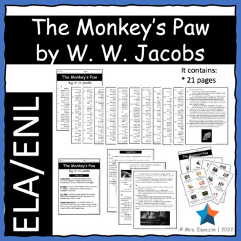 Preview of The Monkey's Paw by W. W. Jacobs (Packet)