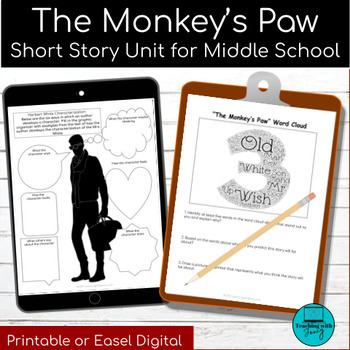 Preview of The Monkey's Paw by WW Jacobs Suspense Short Story for Middle School ELA