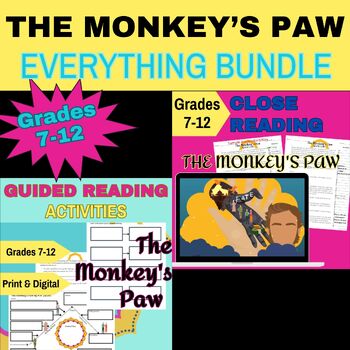 Preview of The Monkeys Paw Close Reading Annotation and Activities Bundle