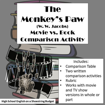 Preview of The Monkey's Paw Movie vs. Books Activity (W.W. Jacobs)