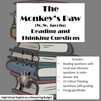 Preview of The Monkey's Paw Reading & Critical Thinking Questions (W.W. Jacobs)