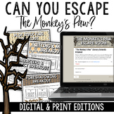 The Monkey's Paw Escape Room - Digital, Printable, & Editable!