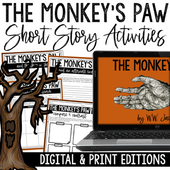 Preview of The Monkey’s Paw Short Story Activities & Worksheets - Digital & Printable!