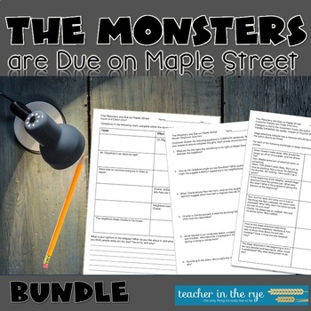 Preview of The Monsters are Due on Maple Street Bundle for The Twilight Zone Teleplay