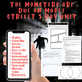 The Monsters are Due on Maple Street ELA Unit Slides, Essa