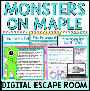 Preview of The Monsters are due on Maple Street Digital Escape Room Breakout ELA Game