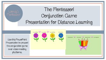 Preview of The Montessori Conjunction Game PowerPoint Presentation Distance Learning