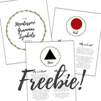 Preview of The Montessori Grammar Symbols Series Freebie!