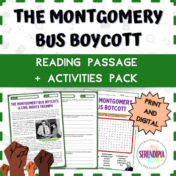 Preview of The Montgomery Bus Boycott | READING PASSAGE + ACTIVITIES | Rosa Parks