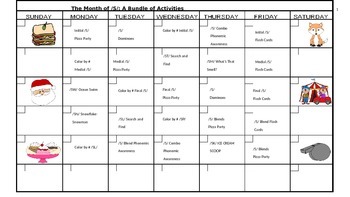 Preview of The Month of /S/: 20 Activities to Promote Articulation of /S/ & /S/ Blends