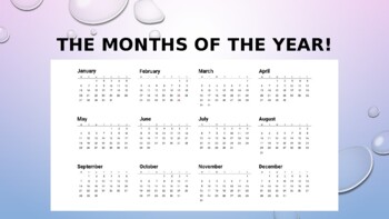 Preview of The Months of the Year