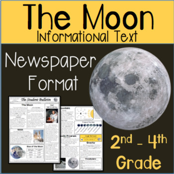 Preview of The Moon, Phases, Neil Armstrong - Informational Text - Science & Social Studies
