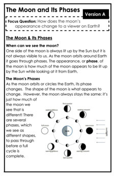 Preview of The Moon Leveled Text Set Booklets