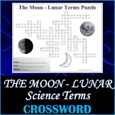 The Moon - Lunar Science Crossword Puzzle Activity Worksheet
