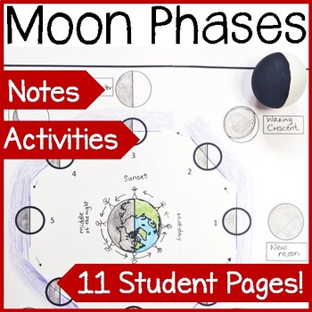 Preview of Moon Phases Worksheet- Activity- Diagramming the Phases of the Moon