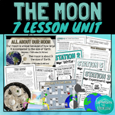 The Moon, Moon Phases, Lunar Cycle Unit Bundle of 7 Scienc